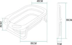 Babybadje - Peuterbadje - Opvouwbaar - Blauw - Incl. Baby Badkussen - 84 Cm Lang - 0 Tot 5 Jaar - Blauw -Aanbiedingen BIBS Winkel 1200x752 4