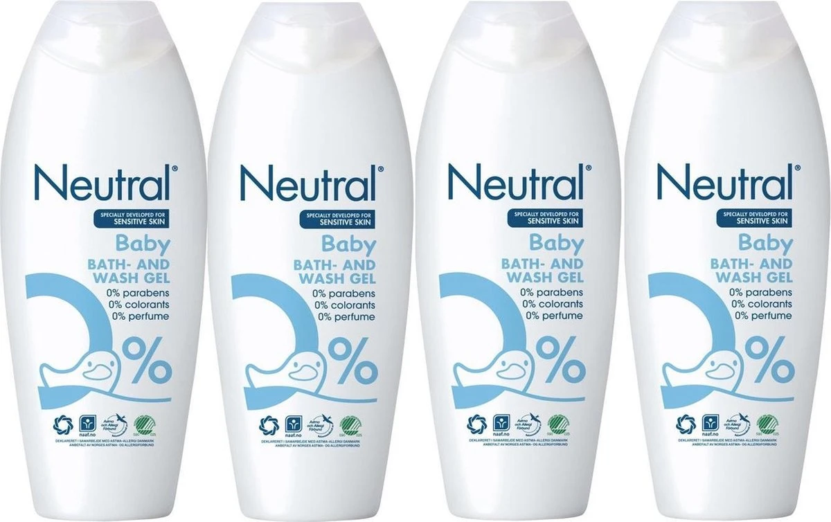 Neutral Baby Wasgel - 4 X 250 Ml Voordeelverpakking 1 Neutral Baby Wasgel - 4 X 250 Ml Voordeelverpakking