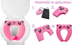 Merkloos WC Verkleiner Roze Panda Ontwerp - Toilettrainer - Opvouwbare Toilet Zitje - Toiletbril Verkleiner - Kinder WC Bril -Aanbiedingen BIBS Winkel 1200x754