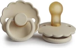 Frigg Fopspeen - Maat 1 0-6 Maanden - 3 Stuks - Daisy - Cream - Blush - Croissant -Aanbiedingen BIBS Winkel 1200x763 7