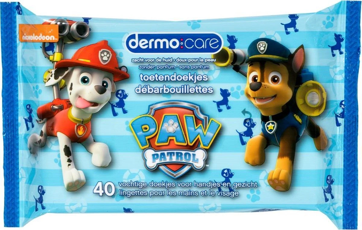 Dermo Care PAW Patrol - Toetendoekjes - 10 X 40 Stuks 2 Dermo Care PAW Patrol - Toetendoekjes - 10 X 40 Stuks - Afbeelding 2