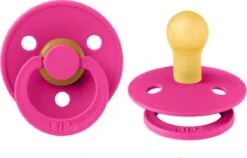BIBS Fopspeen Maat 1 0-6 Maanden Raspberry & Purple - Natuurrubber Baby Speen 2 Stuks -Aanbiedingen BIBS Winkel 1200x767 10