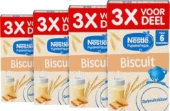Nestlé PyjamaPapje Biscuit - Babypap - Vanaf 6 Maanden - 4 Stuks - Totaal 12 Porties