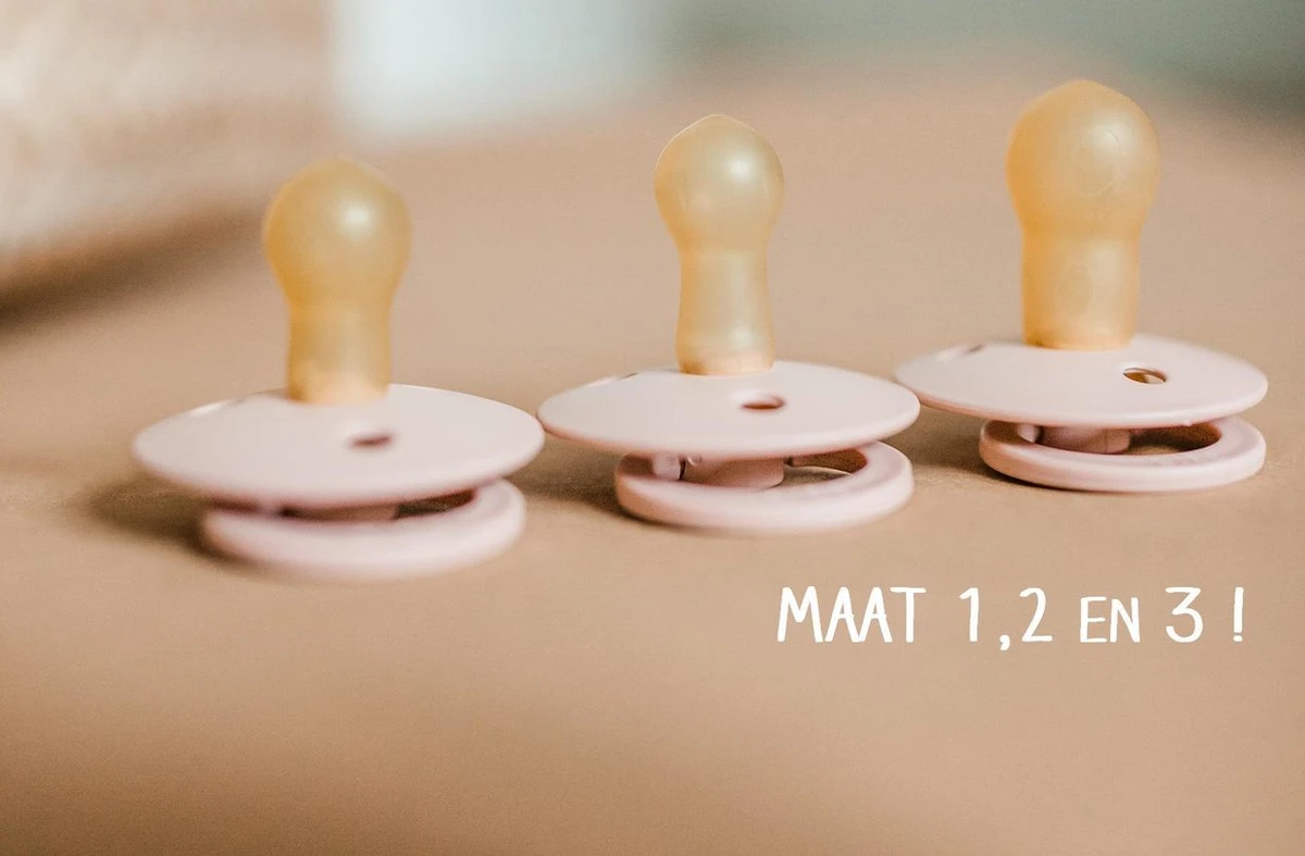 BIBS Fopspeen 18+ Maanden Glow In The Dark Blush | Maat 3 | T3 | (1 Stuk) 2 BIBS Fopspeen 18+ Maanden Glow In The Dark Blush | Maat 3 | T3 | (1 Stuk) - Afbeelding 2