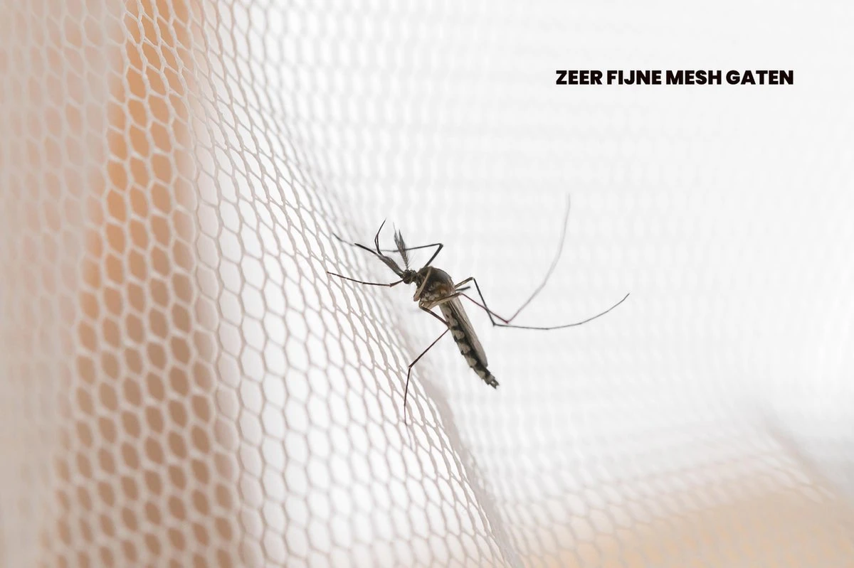 Universele Klamboe – Muggen- & Insectengaas Babybed – Muskieten En Muggennet – Voor Ledikant Kinderwagen Campingbedje – Wit 5 Universele Klamboe – Muggen- & Insectengaas Babybed – Muskieten En Muggennet – Voor Ledikant Kinderwagen Campingbedje – Wit - Afbeelding 5