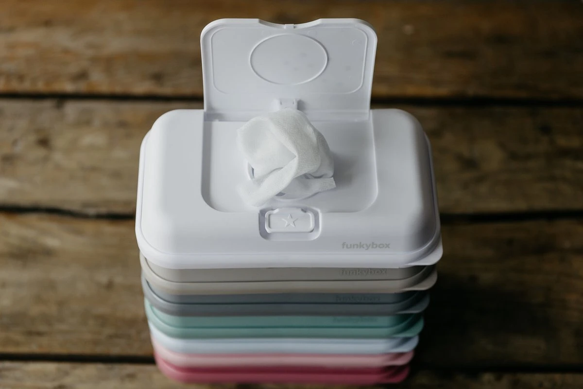 Funkybox - Billendoekjes Doosje - To Go - Grey - Little Stars 2 Funkybox - Billendoekjes Doosje - To Go - Grey - Little Stars - Afbeelding 2