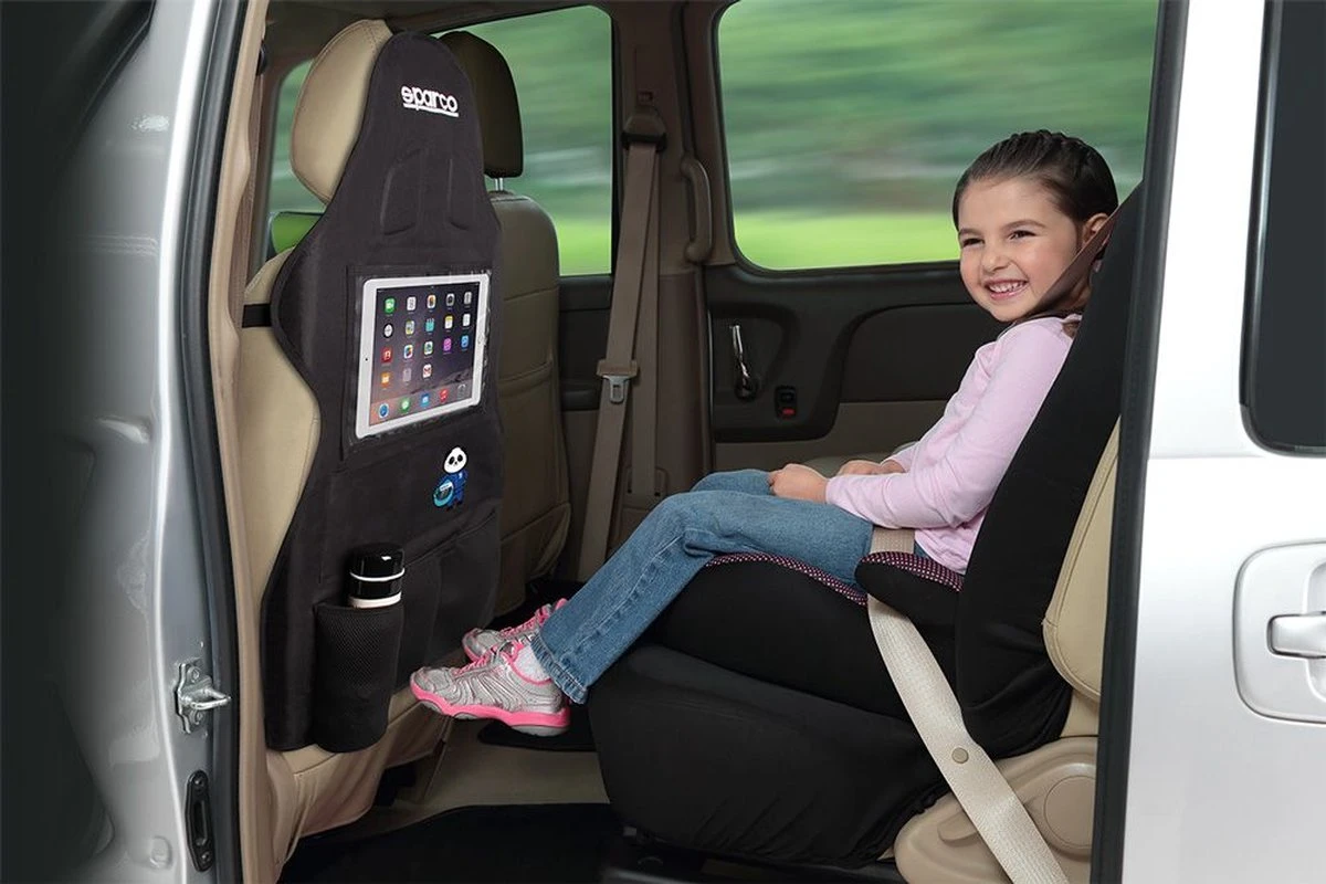 Sparco Autostoel Organizer Met Tablet Vak Of TV Scherm - Zwart 6 Sparco Autostoel Organizer Met Tablet Vak Of TV Scherm - Zwart - Afbeelding 6