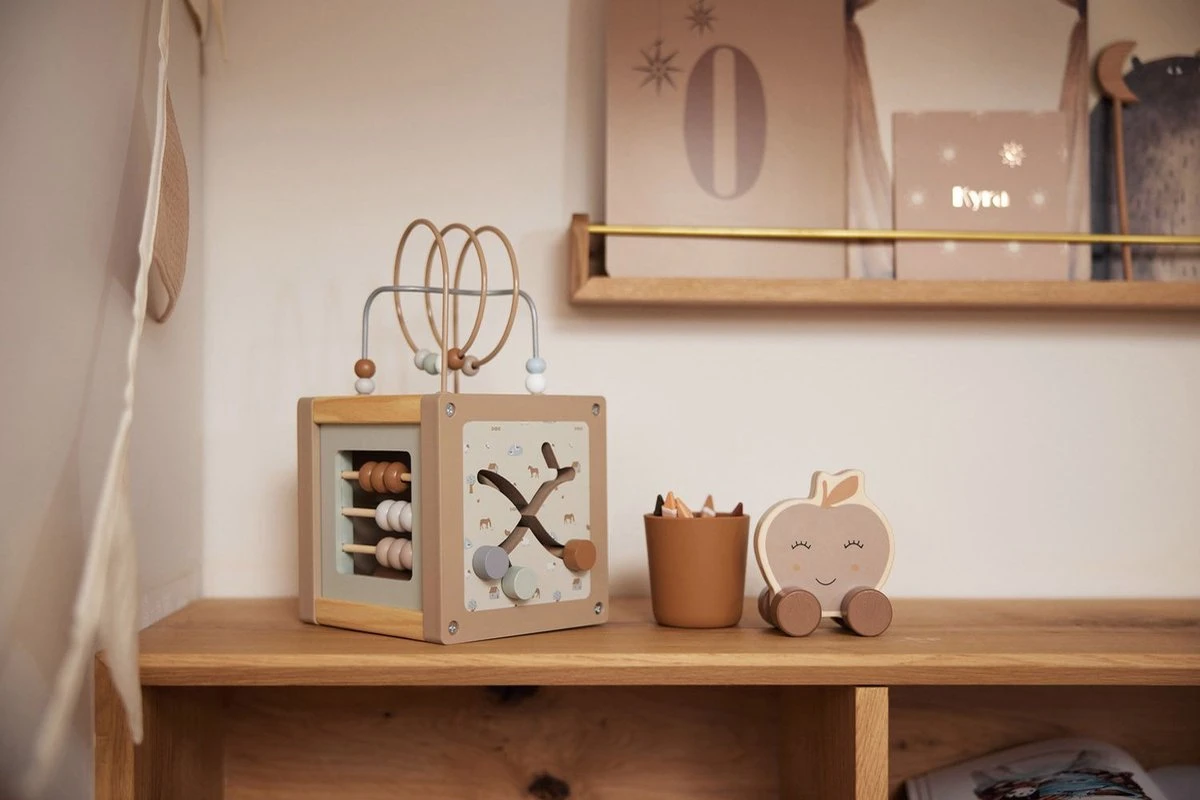 Jollein Houten Activiteitenkubus 15x15x15cm - Farm 7 Jollein Houten Activiteitenkubus 15x15x15cm - Farm - Afbeelding 7