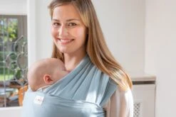 Babylonia - Tricot-Slen Organic - Draagdoek Baby - Silver Blue -Aanbiedingen BIBS Winkel 1200x800 621