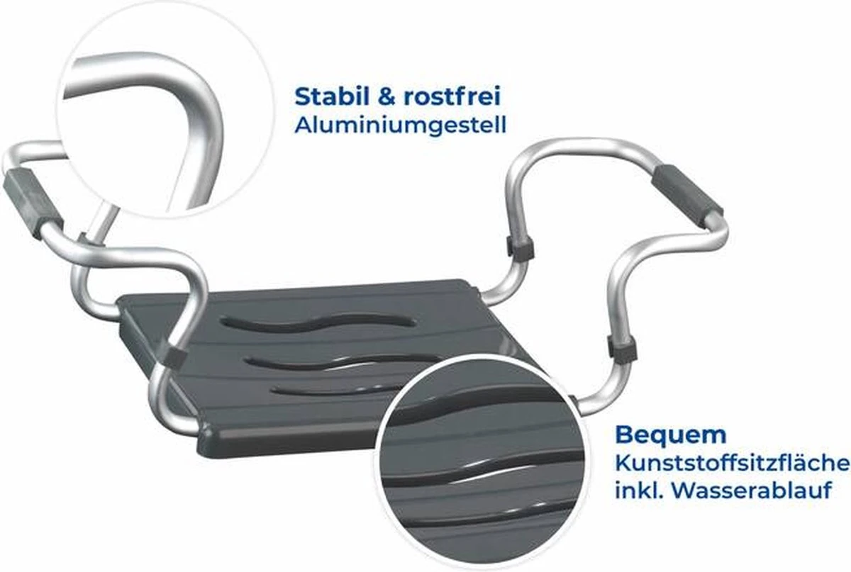 Wenko Badzitje Secura Wit Uitschuifbaar Tot 150kg 3 Wenko Badzitje Secura Wit Uitschuifbaar Tot 150kg - Afbeelding 3