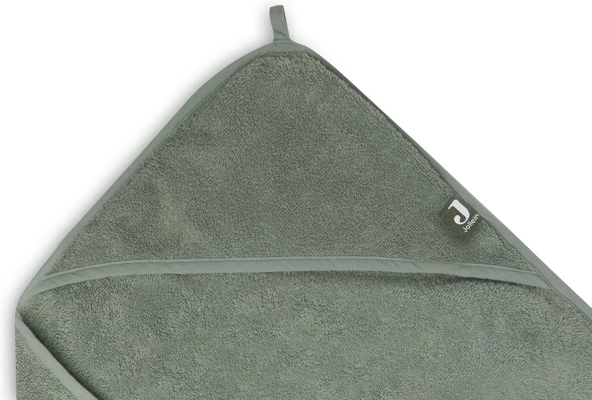 Jollein Badcape Badstof 75x75cm - Ash Green 8 Jollein Badcape Badstof 75x75cm - Ash Green - Afbeelding 8