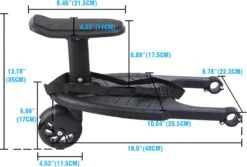 Honhill® - Kinder Meerijdplankje - Zwart - Kinderwagen - Buggy - 1 Wiel - Met Stoeltje -Aanbiedingen BIBS Winkel 1200x813 12