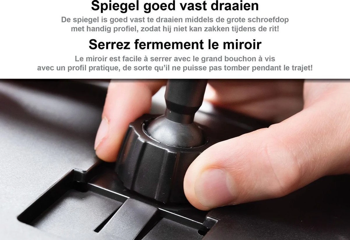 Merkloos Autospiegel Baby - Verstelbare Spiegel Hoofdsteun Autostoel Achterbank - Veiligheidsspiegel - Baby En Kids - 19 X 30cm - 360 Graden Draaibaar - Zwart 6 Merkloos Autospiegel Baby - Verstelbare Spiegel Hoofdsteun Autostoel Achterbank - Veiligheidsspiegel - Baby En Kids - 19 X 30cm - 360 Graden Draaibaar - Zwart - Afbeelding 6