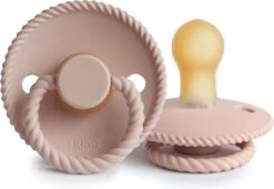 FRIGG - Rope Fopspeen Natuurlijk Rubber - Maat T2 (6-18 Maanden)