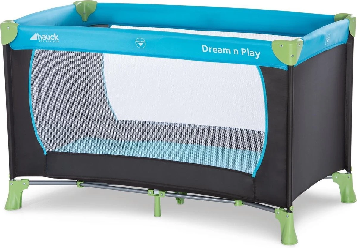 Hauck Dream N Play Campingbedje - Waterblue 1 Hauck Dream N Play Campingbedje - Waterblue