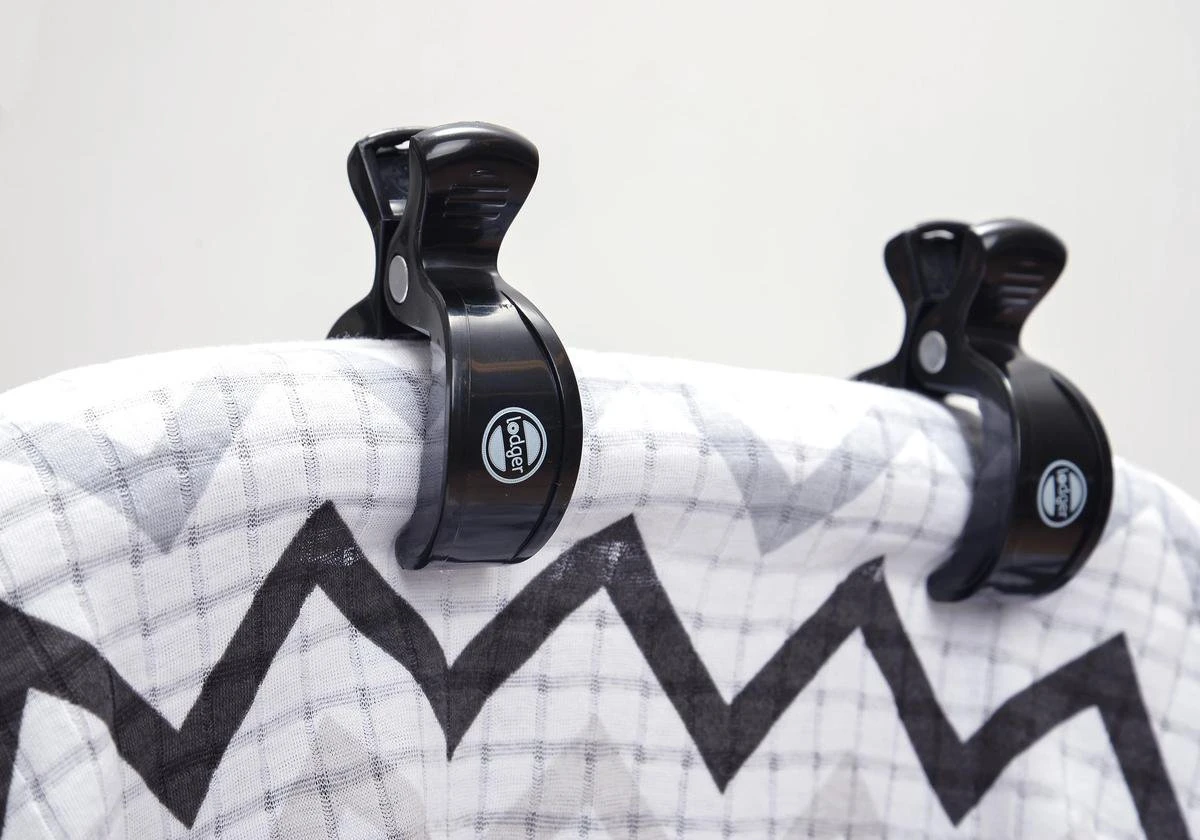 Lodger Kinderwagenaccessoire - Swaddle Clips - Zwart - 2 Stuks 2 Lodger Kinderwagenaccessoire - Swaddle Clips - Zwart - 2 Stuks - Afbeelding 2