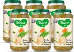 Olvarit Babymaaltijd 18+ Maanden - Risotto Doperwten Kalkoen - 6 X 250g