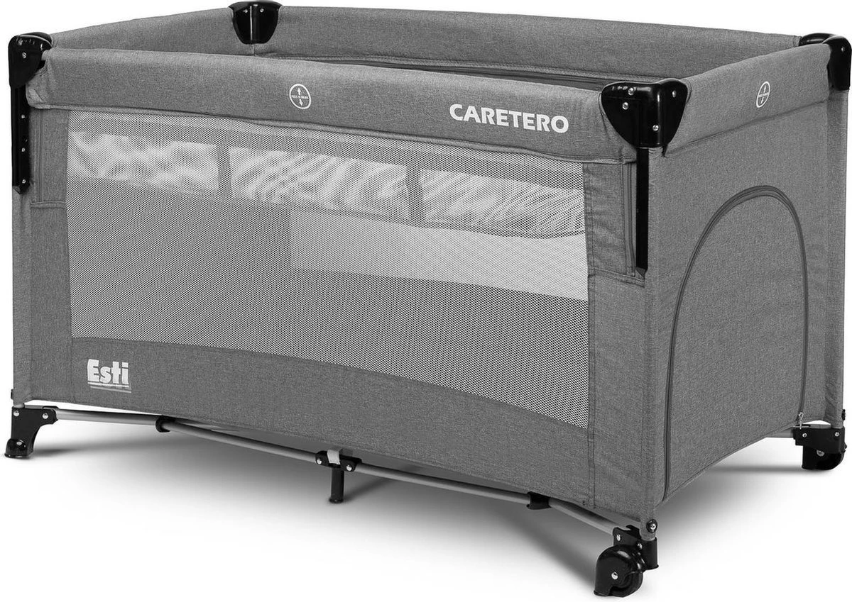 Caretero - Reisbed Met Bedfunctie Esti Graphite 1 Caretero - Reisbed Met Bedfunctie Esti Graphite