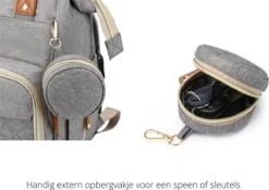 Humpy Dumpy Stijlvolle Luiertas Rugzak (Zwart) Met Uitschuifbaar Verschoon/ Slaap Bedje. Incl. Verschoon Matje, USB Poort & Buggy Straps -Aanbiedingen BIBS Winkel 1200x851 6