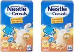 2x NESTLÉ - Baby Cereals - Melkpapje Met Rijst En Vanille - 4/6maanden -500g