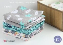 Flanellen Luiers - 80 X 80cm - 6 Pack - Flanellen Doeken Van Flanel Katoen - Mint - Fensilo -Aanbiedingen BIBS Winkel 1200x861 3