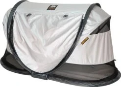 Deryan Shane Luxe 2023 Campingbedje - Baby Tent - Anti-UV 50+ - Peuterbed - Silver -Aanbiedingen BIBS Winkel 1200x863