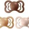 BIBS Supreme Fopspeen | Bundel Set 3 Stuks | T1 | Maat 1 | 0-6 Maanden | Silicone | Blush, Peach, Woodchuck