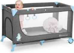 Kinderkraft Joy Luxe - Campingbed Met Schommelfunctie Blauw -Aanbiedingen BIBS Winkel 1200x870 3