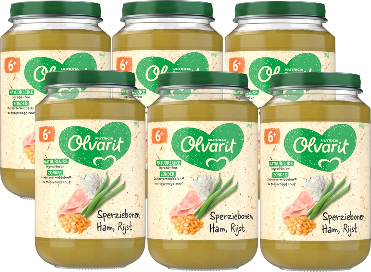 Olvarit 6m08 Sperzibonen Ham Rijst 6x200g 10 Olvarit 6m08 Sperzibonen Ham Rijst 6x200g - Afbeelding 10