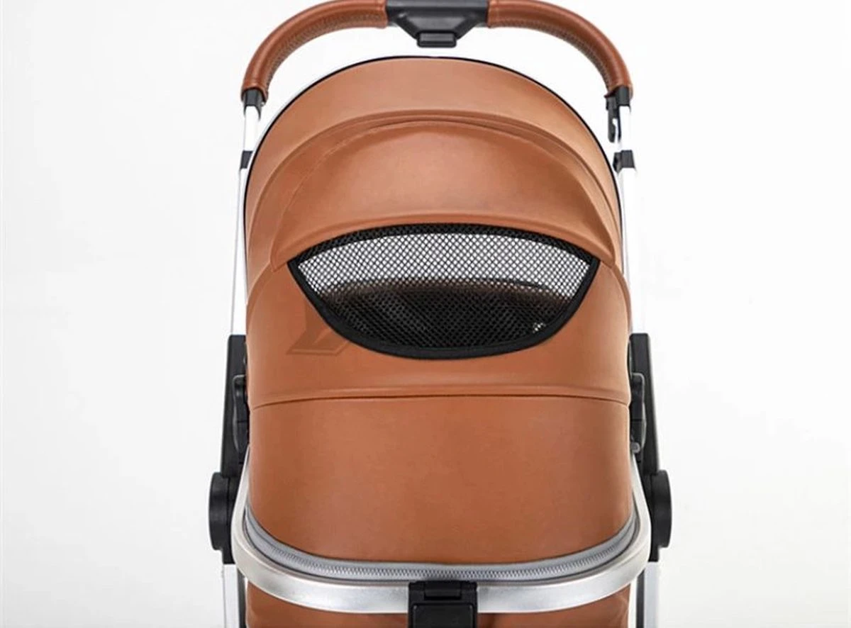 Merkloos BrightWise Luxe Kinderwagen 3 In 1 Voldoet Aan Alle Europese Veiligheidscertificaten - Wandelwagen - Kinderwagen 3-in-1 Incl Autostoel - Kinderwagen Maxi Cosi – Buggy 3 In 1 - Newborn - Leer - Grijs 5 Merkloos BrightWise Luxe Kinderwagen 3 In 1 Voldoet Aan Alle Europese Veiligheidscertificaten - Wandelwagen - Kinderwagen 3-in-1 Incl Autostoel - Kinderwagen Maxi Cosi – Buggy 3 In 1 - Newborn - Leer - Grijs - Afbeelding 5