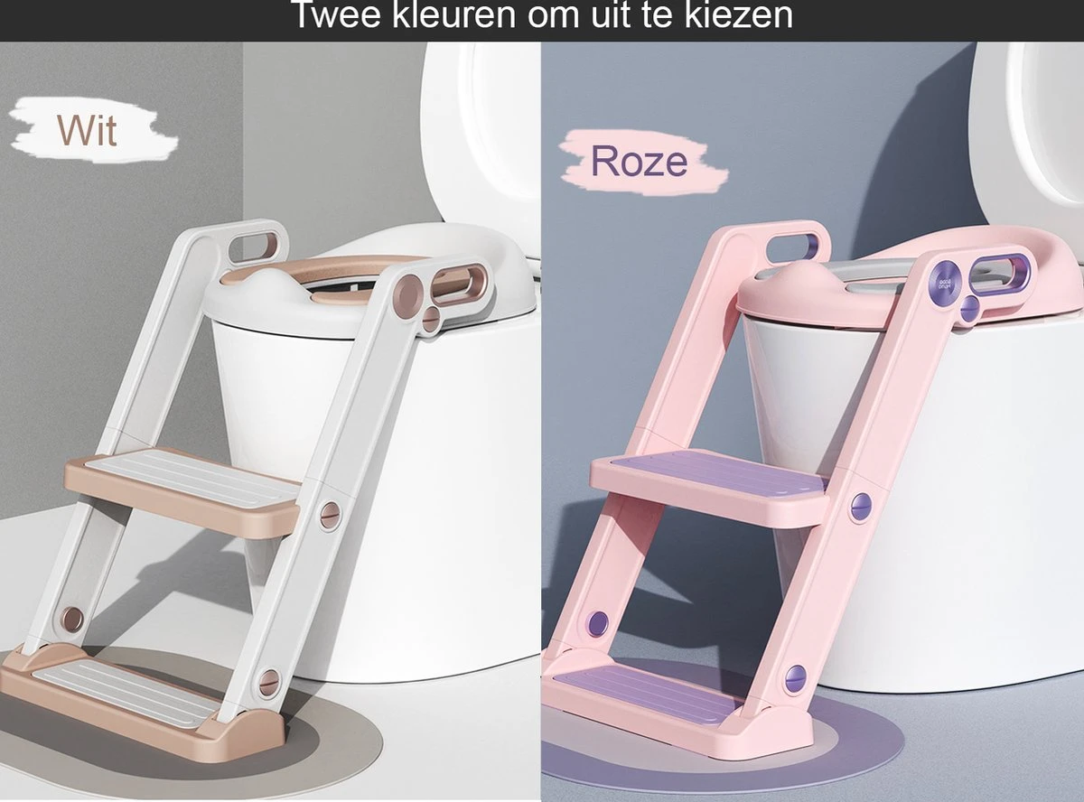 Fleau Luxe WC Verkleiner Met Trapje - Toiletverkleiner - Wit - Brilverkleiner Met Handvaten En Opstapje - Toilettrainer + GRATIS Fleau WC Borstel 2 Fleau Luxe WC Verkleiner Met Trapje - Toiletverkleiner - Wit - Brilverkleiner Met Handvaten En Opstapje - Toilettrainer + GRATIS Fleau WC Borstel - Afbeelding 2