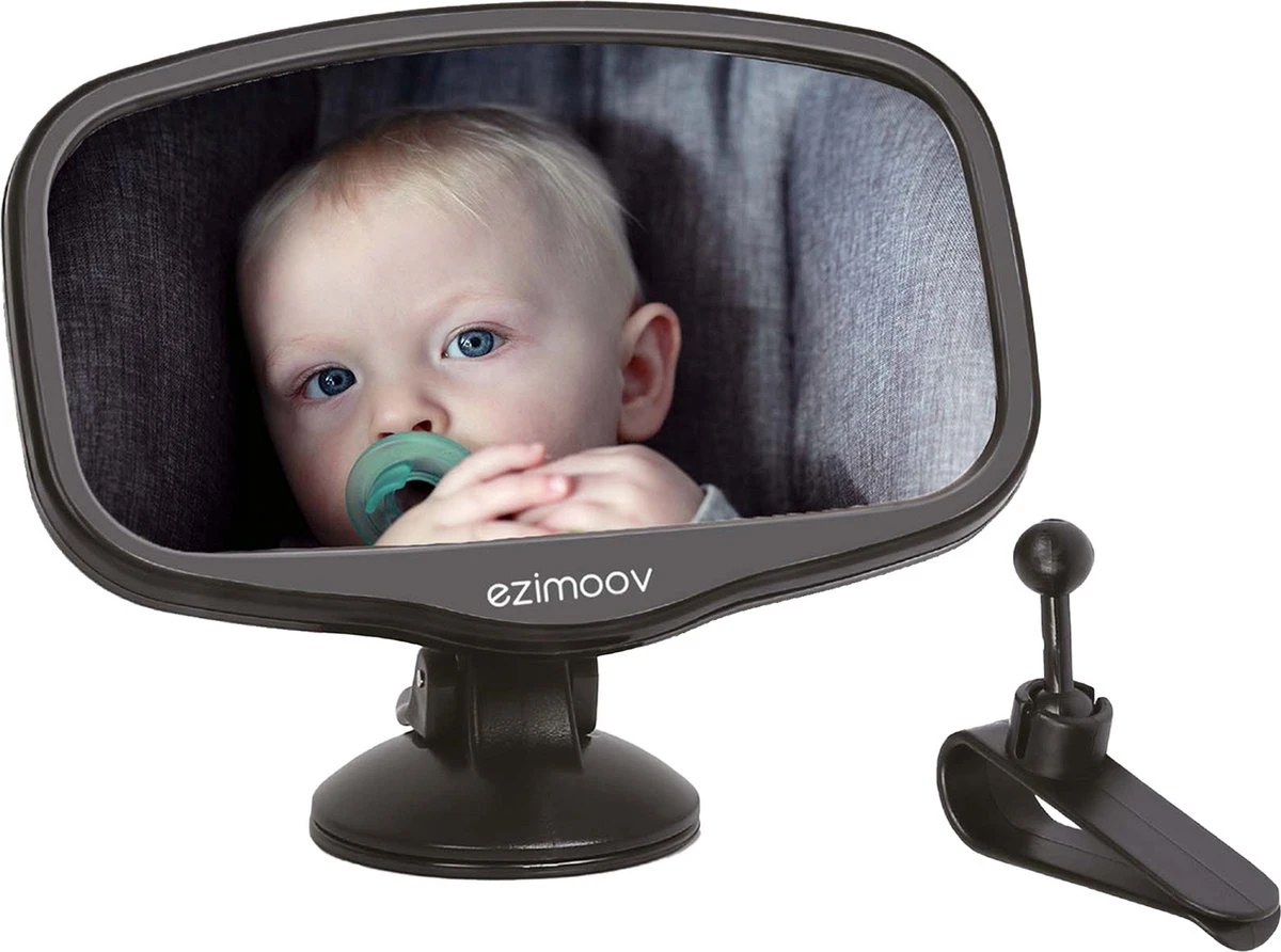 EZI MIRROR MINI - Auto Spiegel Baby - Met Klem En Zuignap - Klein Formaat - Bevestig Op Ruit Of Aan Zonneklep 1 EZI MIRROR MINI - Auto Spiegel Baby - Met Klem En Zuignap - Klein Formaat - Bevestig Op Ruit Of Aan Zonneklep