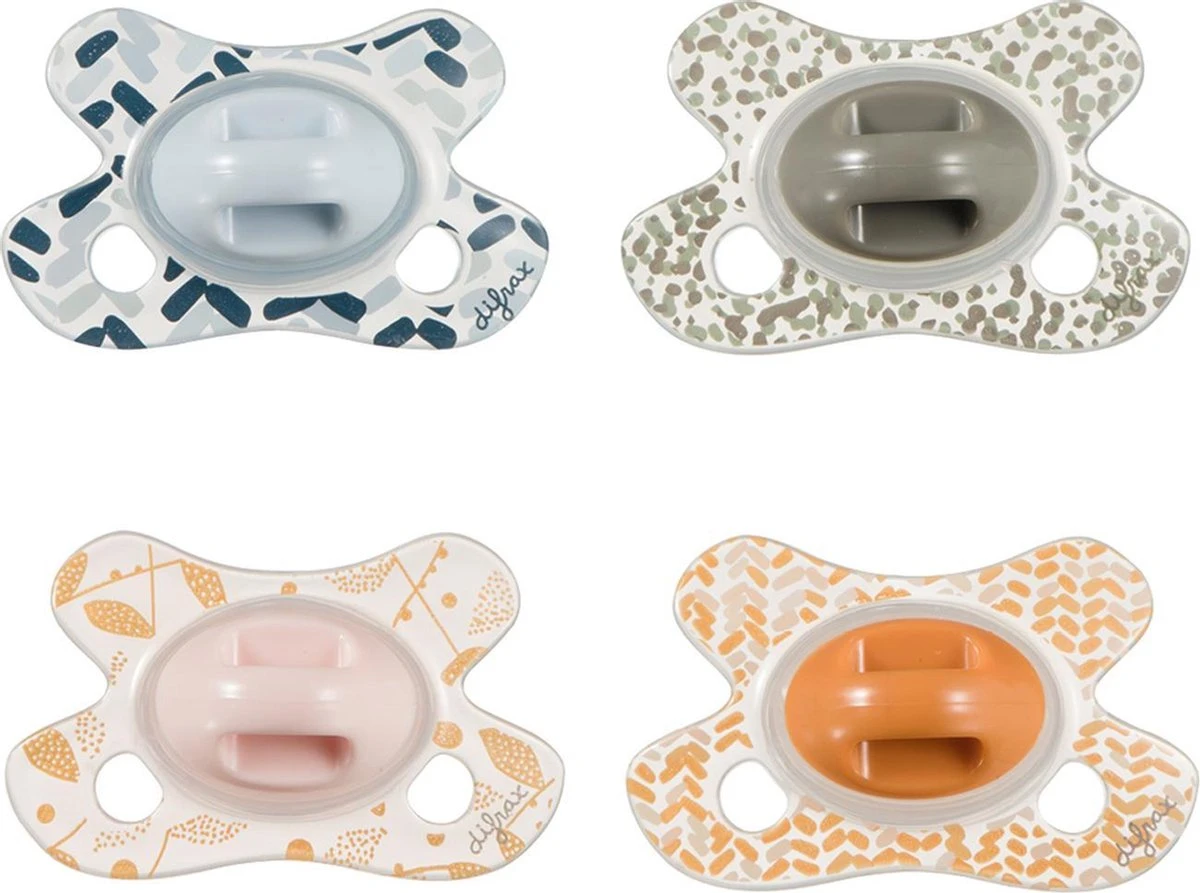 Difrax Fopspeen Newborn Natural Speen - River/Mist/Spring/Sunrise - 4 Stuks 1 Difrax Fopspeen Newborn Natural Speen - River/Mist/Spring/Sunrise - 4 Stuks