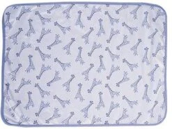 HappyBear | Verschoonmatje - Blue Giraffe | 50cm X 70cm | Handig Voor Onderweg | Compact En Licht Van Gewicht | Waterdichte Toplaag