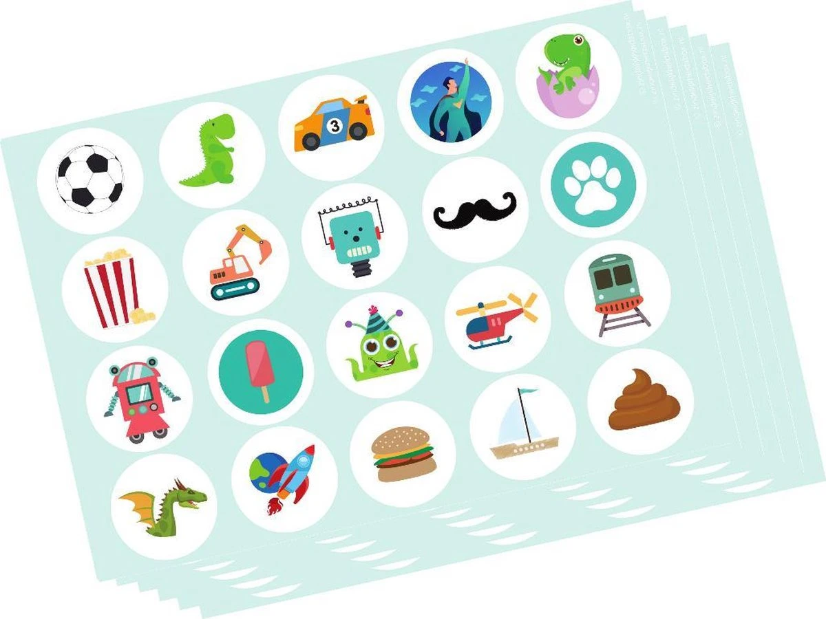 Beloningssysteem Jongen - Zindelijkheidstraining Kind - 20x Beloningskaart - 120 Stickers - Plasdiploma - Beloningsstickers 2 Beloningssysteem Jongen - Zindelijkheidstraining Kind - 20x Beloningskaart - 120 Stickers - Plasdiploma - Beloningsstickers - Afbeelding 2