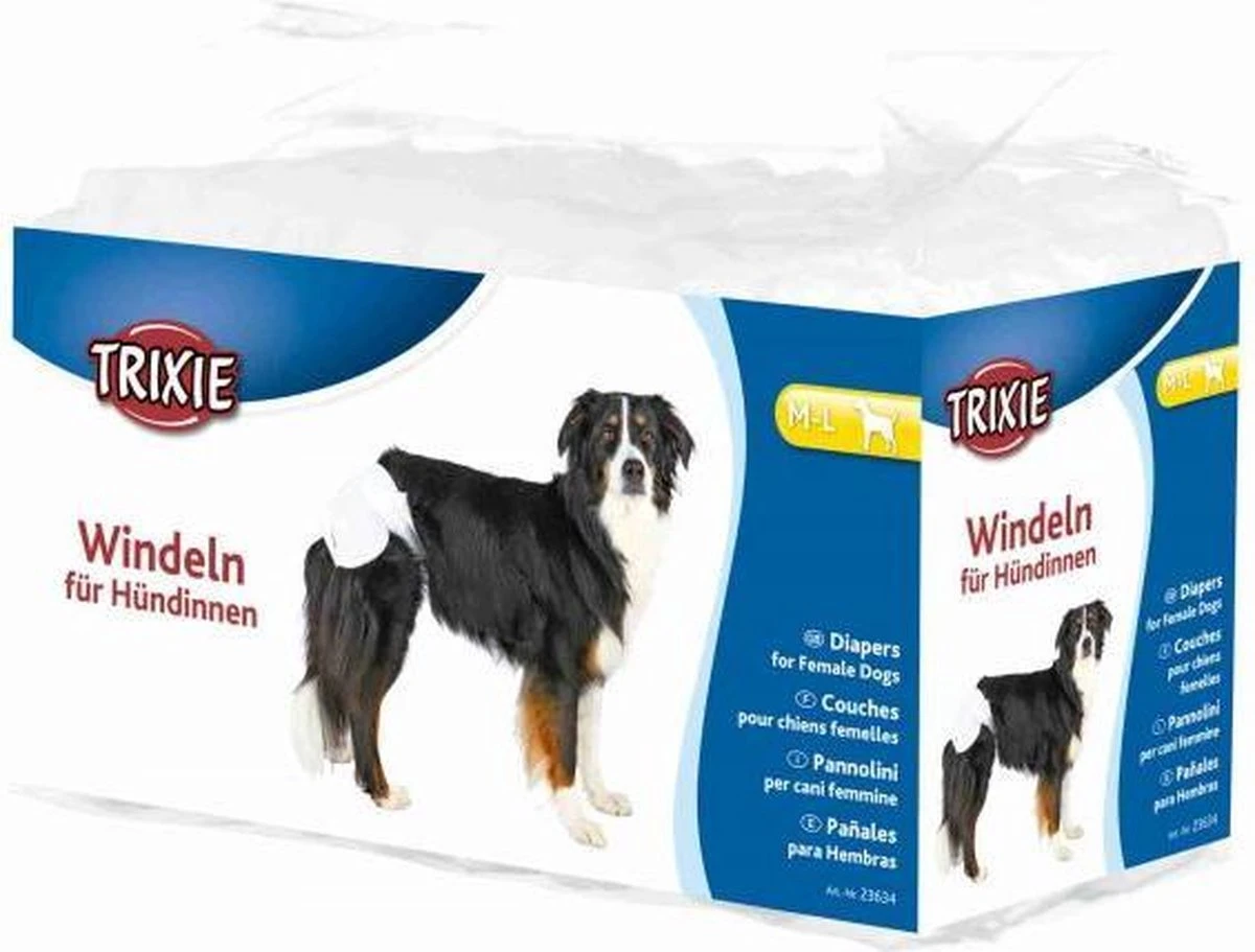Trixie Diapers For Female Dogs - M/L - 12 Stuks 7 Trixie Diapers For Female Dogs - M/L - 12 Stuks - Afbeelding 7