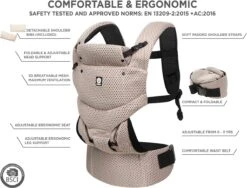 Dooky Ergonomische Draagzak Urban Comfort Beige Desert -Aanbiedingen BIBS Winkel 1200x912 4