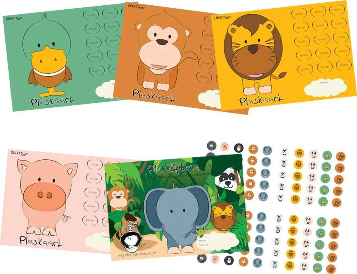 Ollie & Tigger Plaskaarten Voor Zindelijkheidstraining - Beloningssysteem 1 Ollie & Tigger Plaskaarten Voor Zindelijkheidstraining - Beloningssysteem