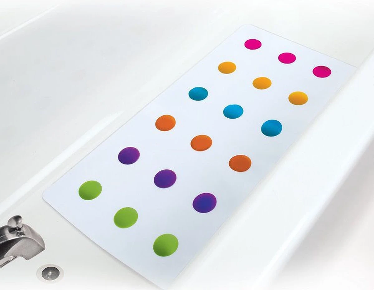 Munchkin Dandy Dots Bath Mat/ Leuke Badmat Met Stippen 8 Munchkin Dandy Dots Bath Mat/ Leuke Badmat Met Stippen - Afbeelding 8