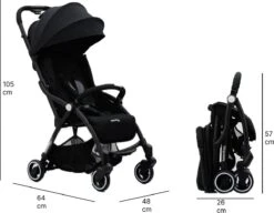 Hamilton By Yoop S1 Plus Buggy Met Monteerbare Premium Wieg – Nieuwer En Hoger 2023 Model - Stroller Met One Hand Folding Technologie – Zwart/Antraciet - Licht, Verstelbaar, Wendbaar - Geschikt Van 0 Maanden Tot 4 Jaar -Aanbiedingen BIBS Winkel 1200x931 3
