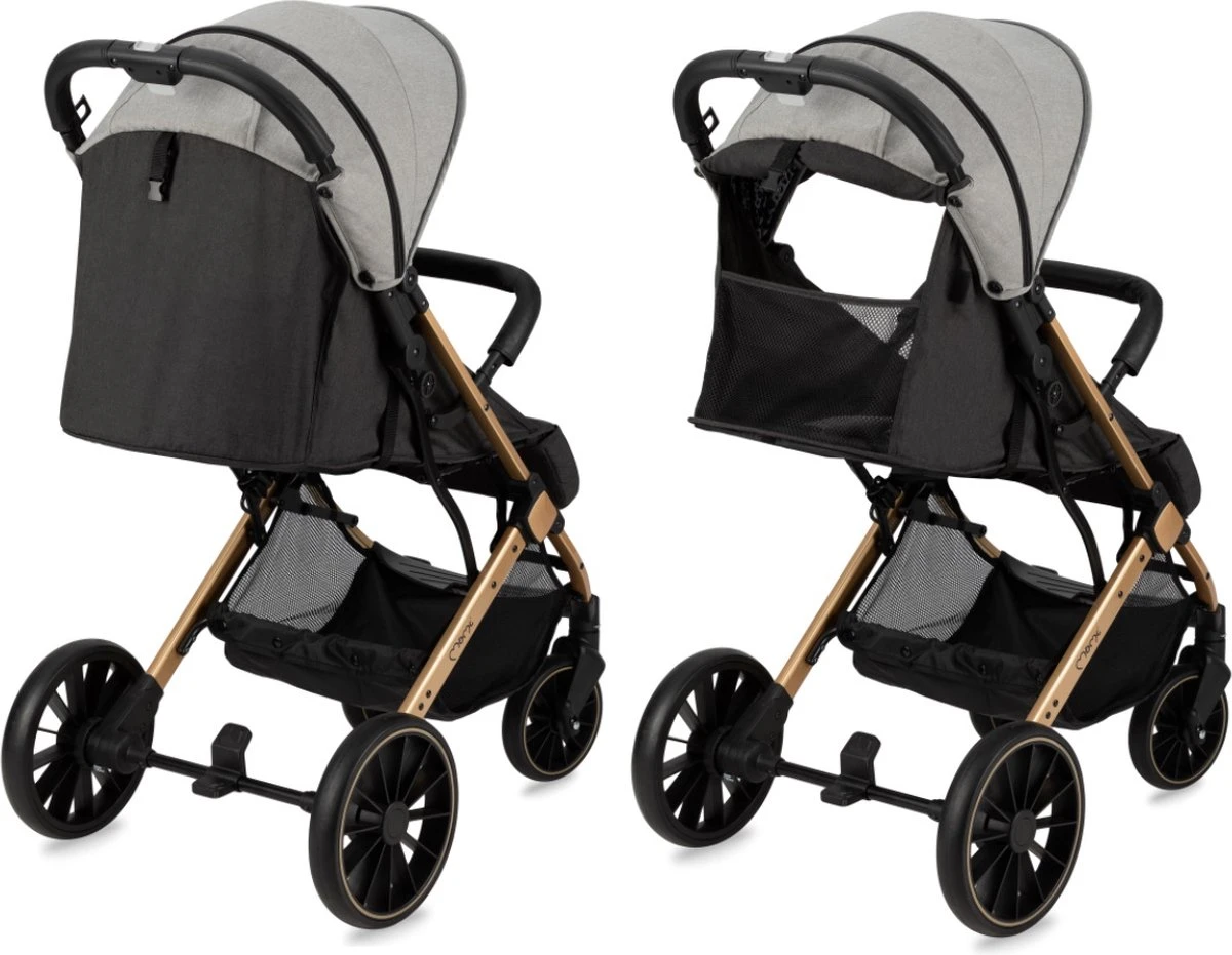 MoMi Wandelwagen - Compacte Lichtgewicht Buggy - Estelle Dakar Met XXL Wielen & Zonnekap - Leopard - Grijs-Goud (geschikt Van 6mnd - 22kg) 17 MoMi Wandelwagen - Compacte Lichtgewicht Buggy - Estelle Dakar Met XXL Wielen & Zonnekap - Leopard - Grijs-Goud (geschikt Van 6mnd - 22kg) - Afbeelding 17