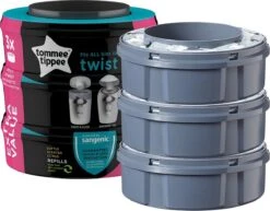 Tommee Tippee Twist & Click Milieuvriendelijke Luieremmer Navulling - Duurzaam Geproduceerde Greenfilm - 3 Stuks -Aanbiedingen BIBS Winkel 1200x936