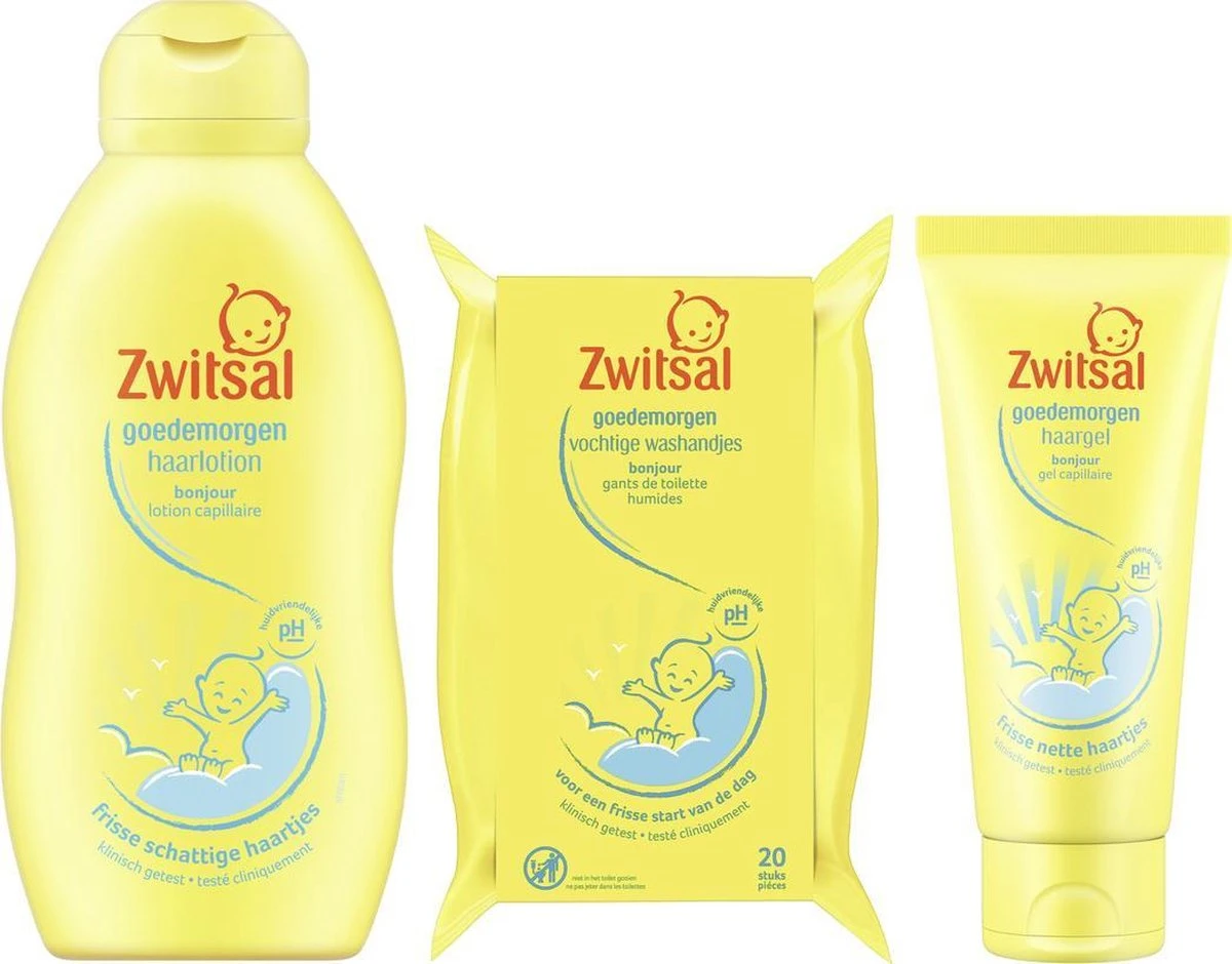 Zwitsal Baby - Washandjes + Haarlotion + Haargel - Combi Pack 1 Zwitsal Baby - Washandjes + Haarlotion + Haargel - Combi Pack
