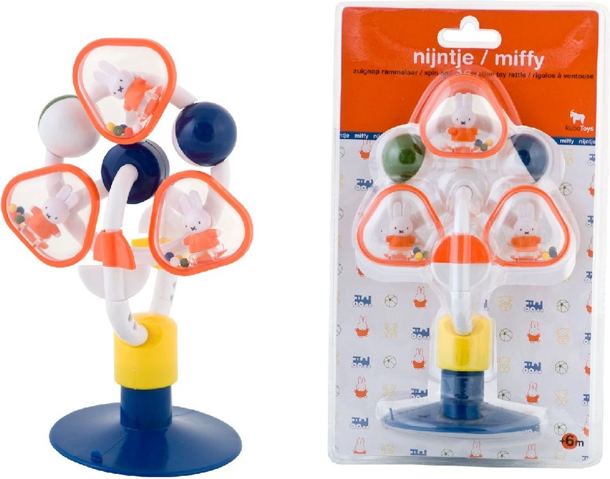 Nijntje Molen Rammelaar - Rammelaars - Sterk Kunststof - Zuignap Voor Gladde Oppevlakken - Vanaf 6 Maanden 3 Nijntje Molen Rammelaar - Rammelaars - Sterk Kunststof - Zuignap Voor Gladde Oppevlakken - Vanaf 6 Maanden - Afbeelding 3