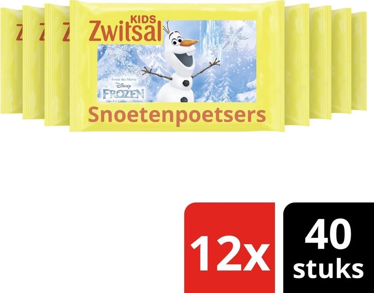 Zwitsal Kids Snoetenpoetsers - 12 X 40 Stuks - Voordeelverpakking 1 Zwitsal Kids Snoetenpoetsers - 12 X 40 Stuks - Voordeelverpakking