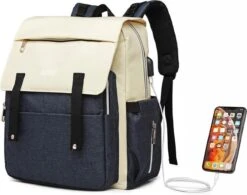 Miss Lulu Luier- En Verzorgingstas - Luiertas Met USB Oplaadstation - Baby Rug Tas Met Isoleervak - Reis Rugzak - Grote Capaciteit - Unisex/Jongens/Meisjes - Blauw (E1970 NY)