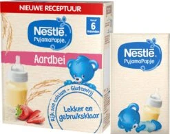Nestlé PyjamaPapje Aardbei - Babypap - Vanaf 6 Maanden - 6 Stuks - Totaal 12 Porties -Aanbiedingen BIBS Winkel 1200x947 8