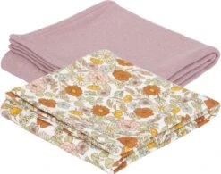 Little Dutch - Swaddle Doeken 70 X 70 Vintage Little Flowers / Pure Mauve -Aanbiedingen BIBS Winkel 1200x948