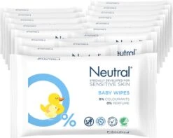 Neutral - Baby Billendoekjes - 16 X 63 Stuks - 0% Parfum -Aanbiedingen BIBS Winkel 1200x957