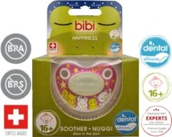 Bibi Happiness Glow In The Dark Dental Fopspeen 16 Maanden Plus Roze -Aanbiedingen BIBS Winkel 1200x959 6